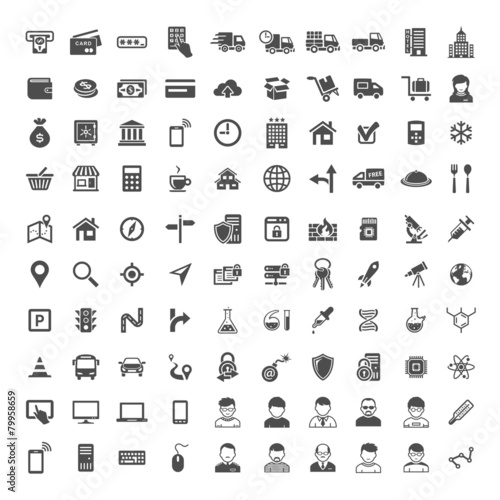 Universal Icon Set. 100 icons