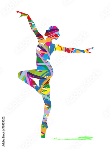 silhouette astratta di ballerina