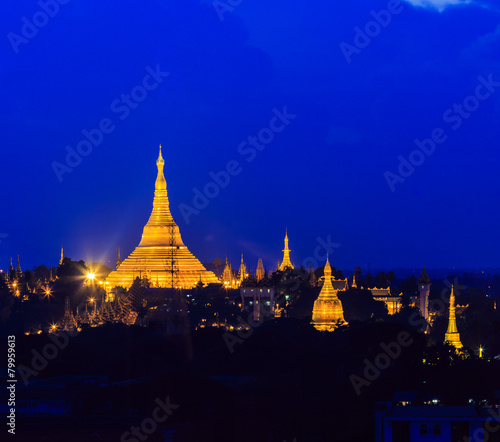 Shwedagon pagoda in Yangon  Myanmar  Burma 