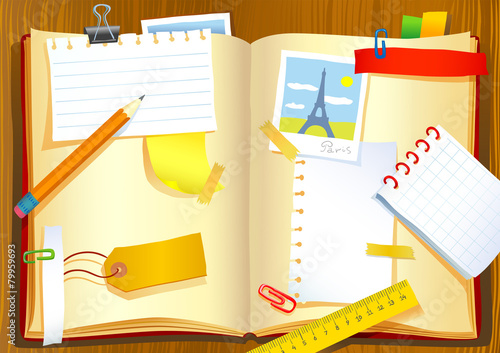Vector illustration of the notebook