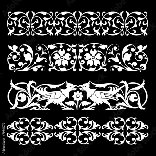 set edging ornaments frame Edging Border middle ages