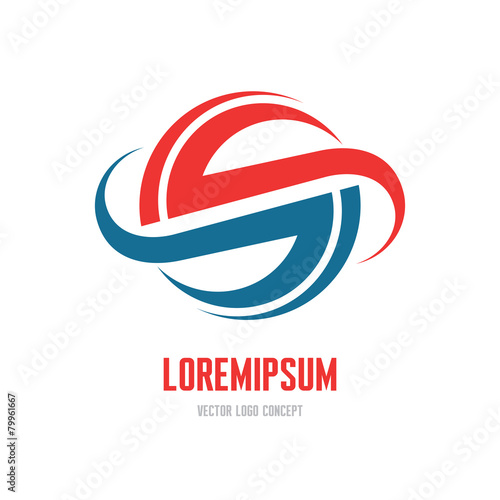Lorem ipsum - abstract vector logo. Abstract planet logo.