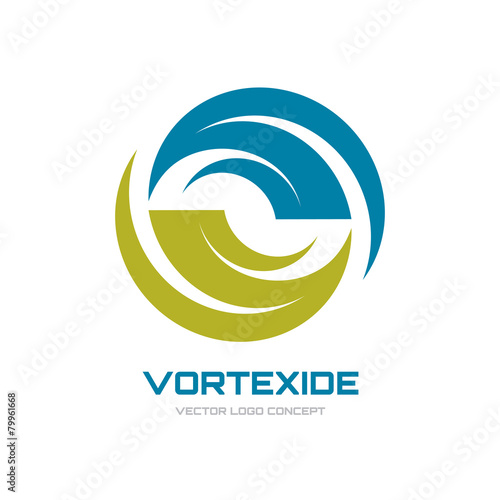 Vortexide - abstract vector logo. Nature vector logo.