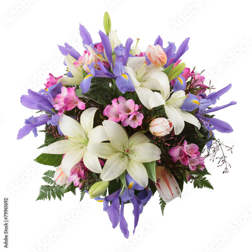 Flower arrangement seen from above