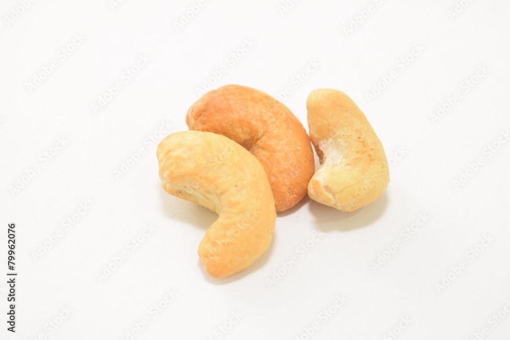 Roasted and salted cashew nuts. Roasted and salted cashew nuts.
