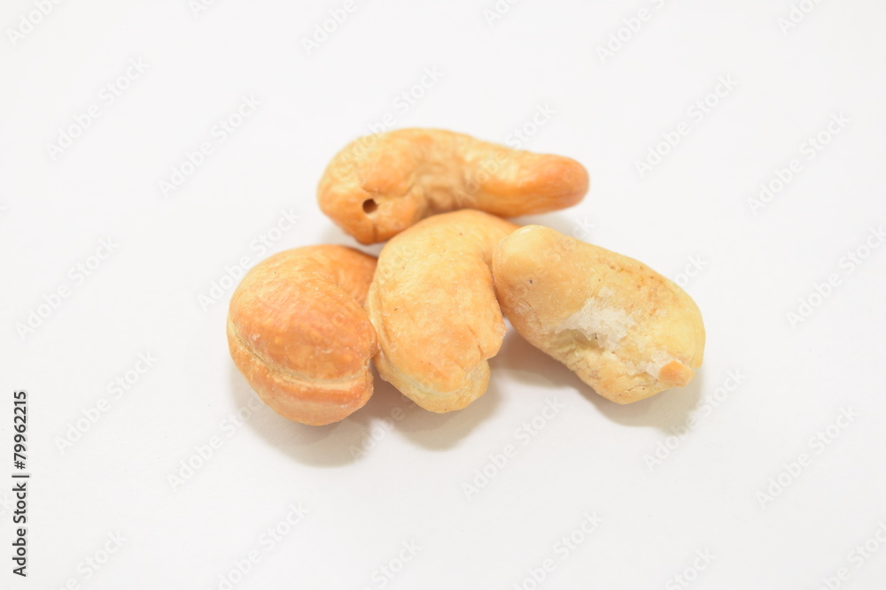 Roasted and salted cashew nuts. Roasted and salted cashew nuts.