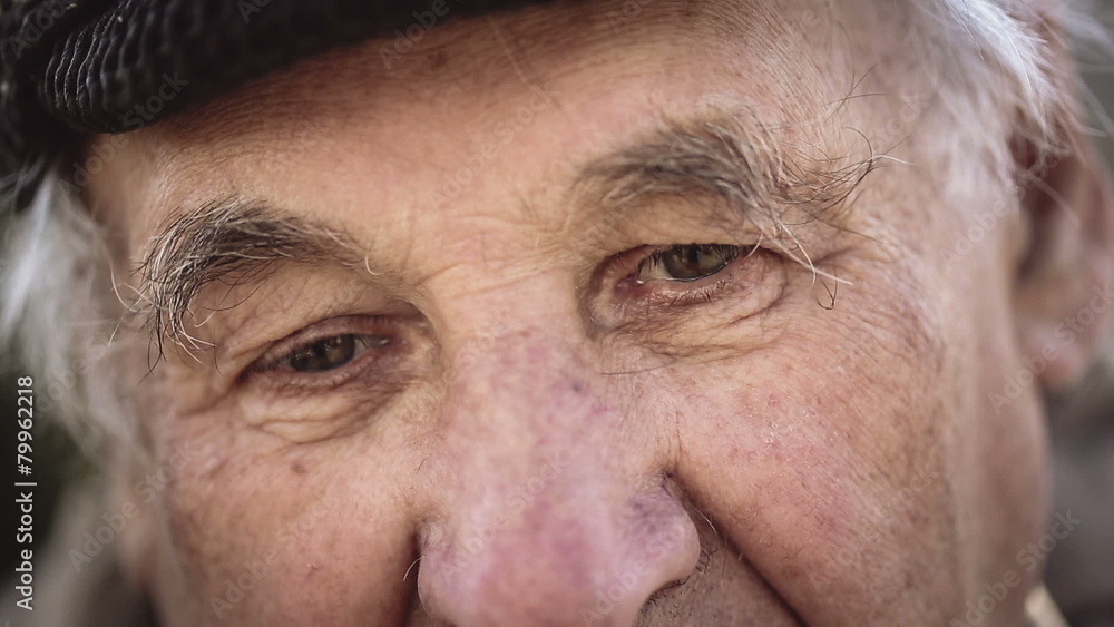 Seniors portrait, sad elderly man looking at camera Seniors portrait, sad elderly man looking at camera