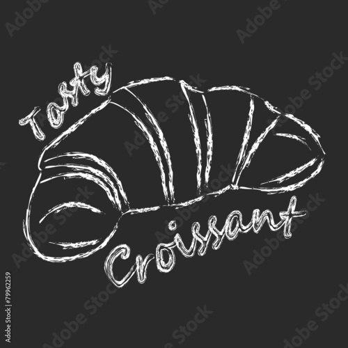 Tascty croissant chalk art work.