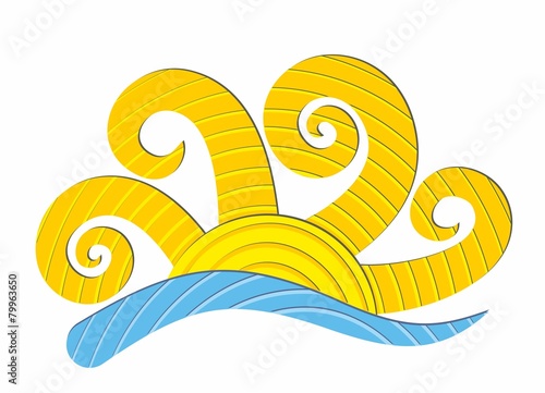 Sun and sea logo