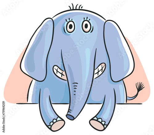 Elephant peeping out