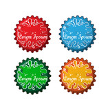 Bottle caps in four different colors