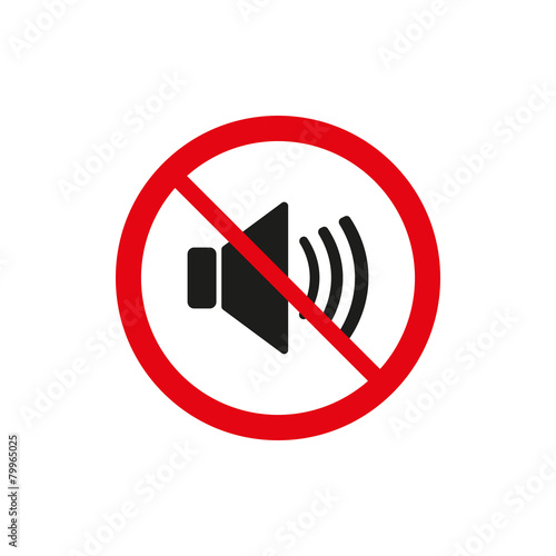The no sound icon. Volume Off symbol. Flat