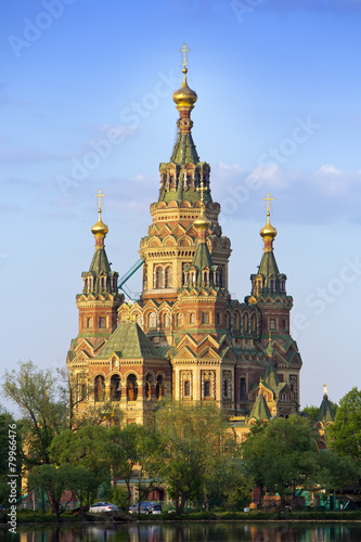 Russia, Peterhof and the Church of St. Peter and Paul