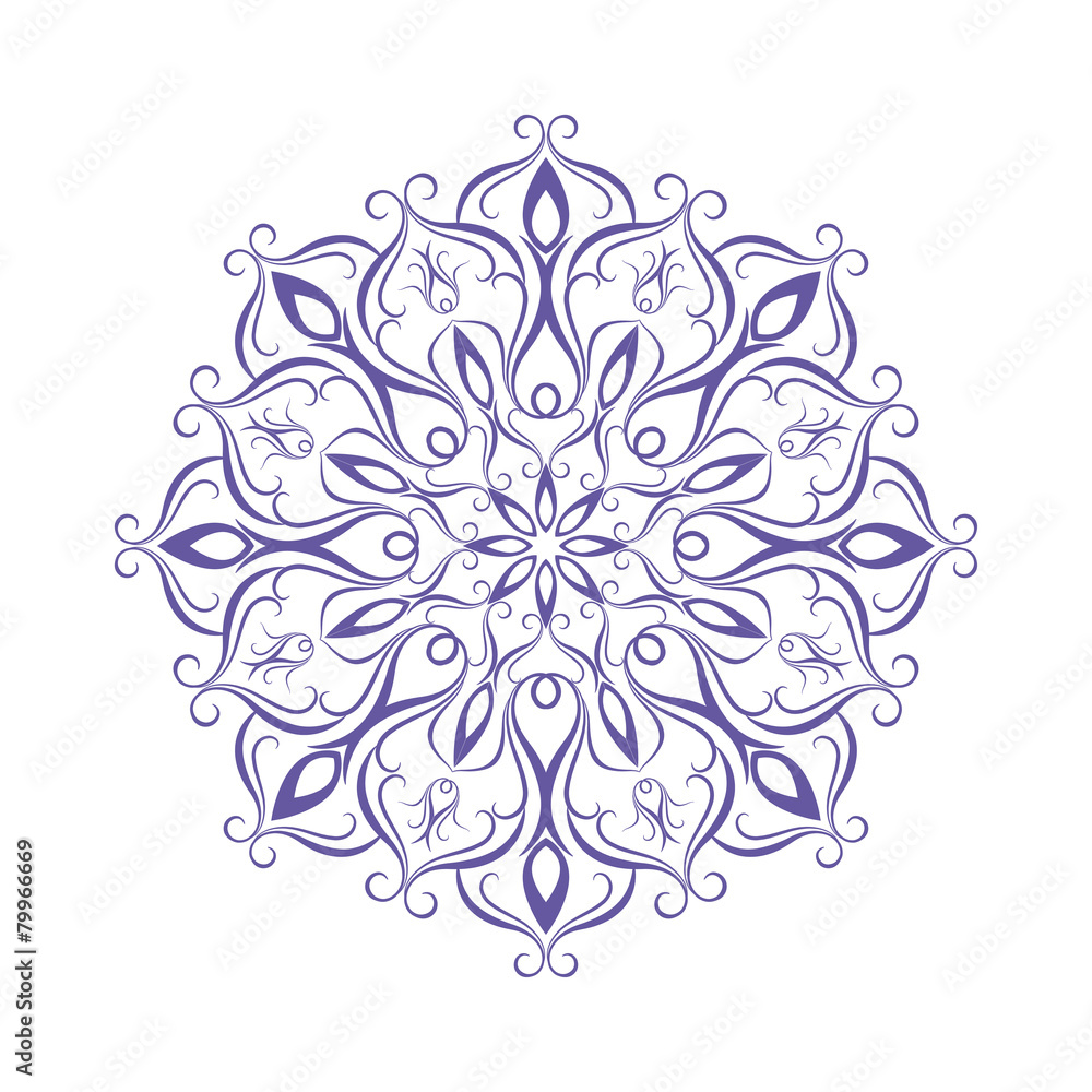 round floral pattern
