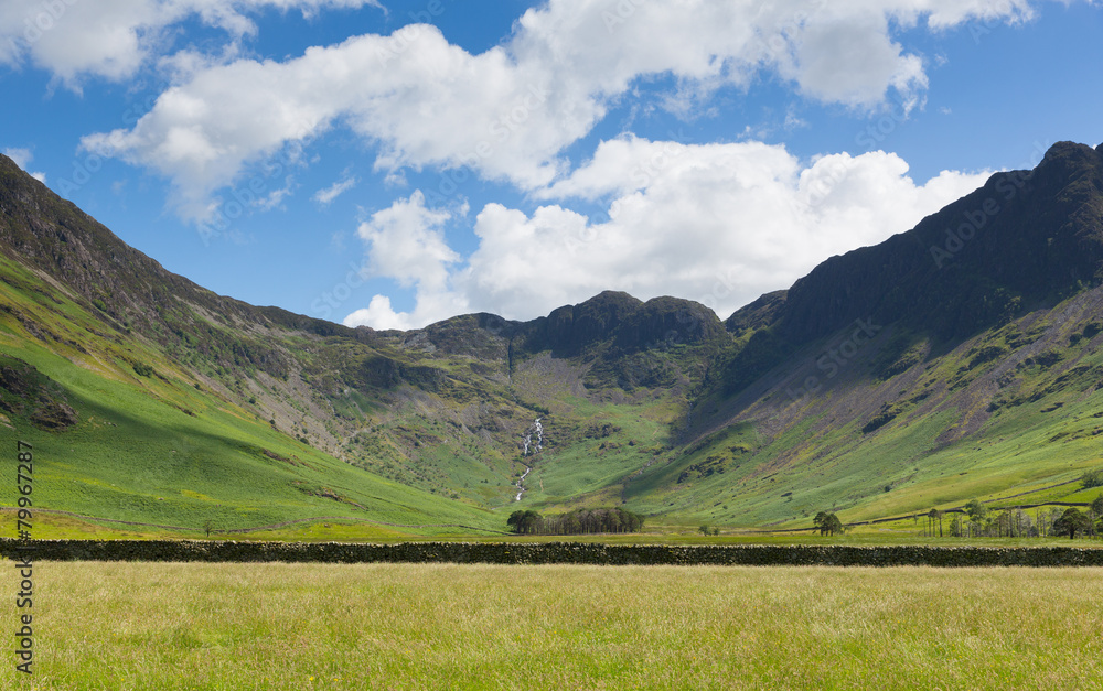 Lake District mountain view from Buttermere of Haystacks