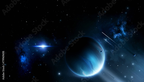 Deep Space Blue Background