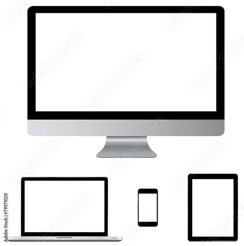Modern digital tech device collection