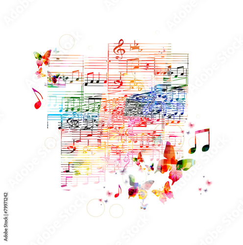 Colorful music background