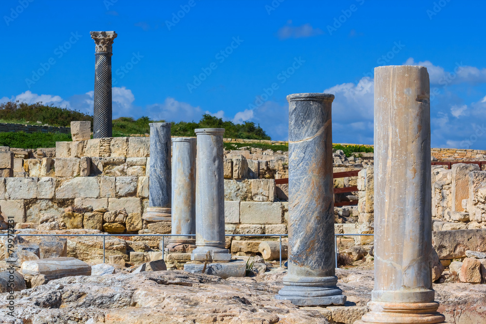 ancient greek town scene cyprus limasso