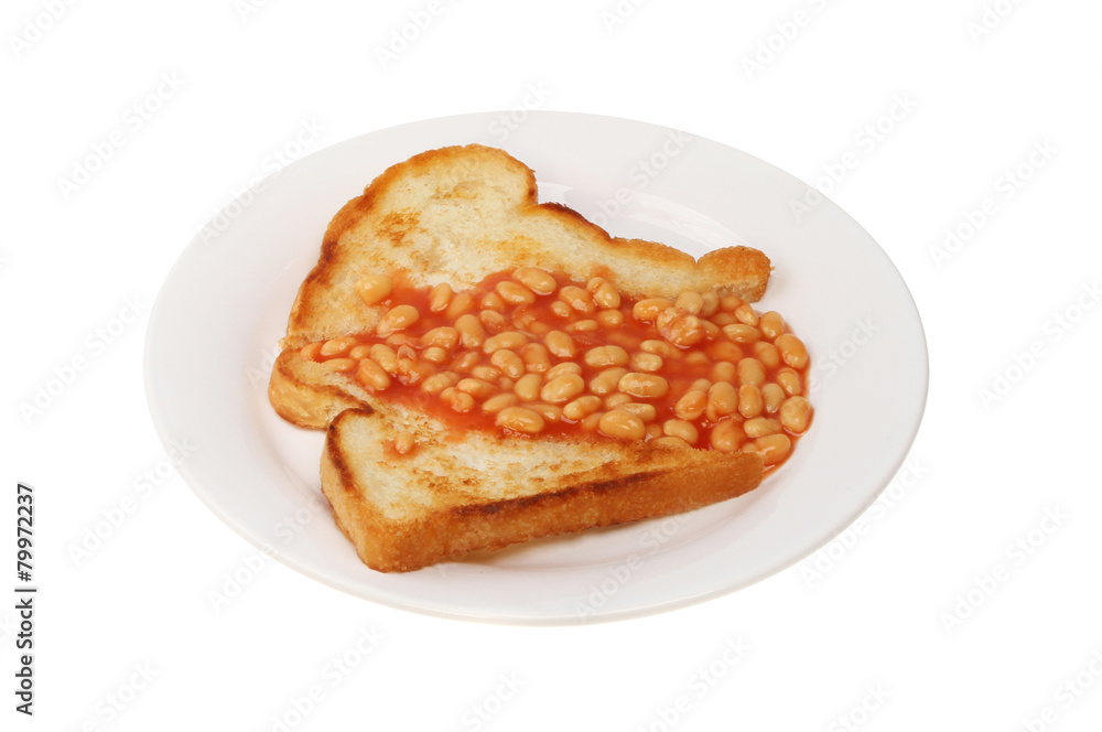 Baked beans and fried bread