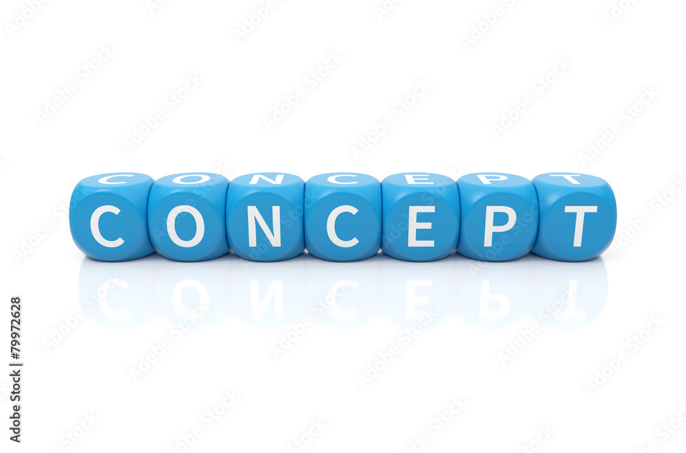 Concept Würfel blau Concept Würfel blau