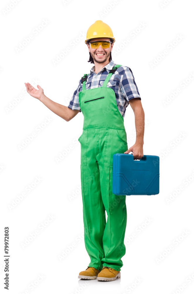 Industrial worker isolated on the white background Industrial worker isolated on the white background