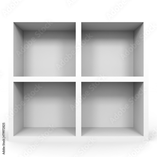 Wallpaper Mural Empty bookshelf on white. Torontodigital.ca