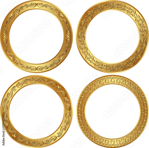 set of isolated golden borders