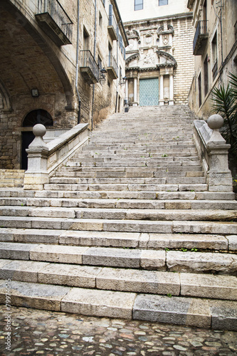 Stone step stairs