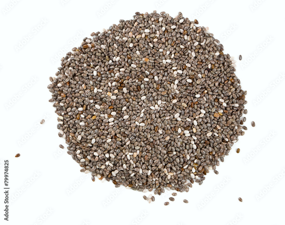 chia seeds isolated on white chia seeds isolated on white