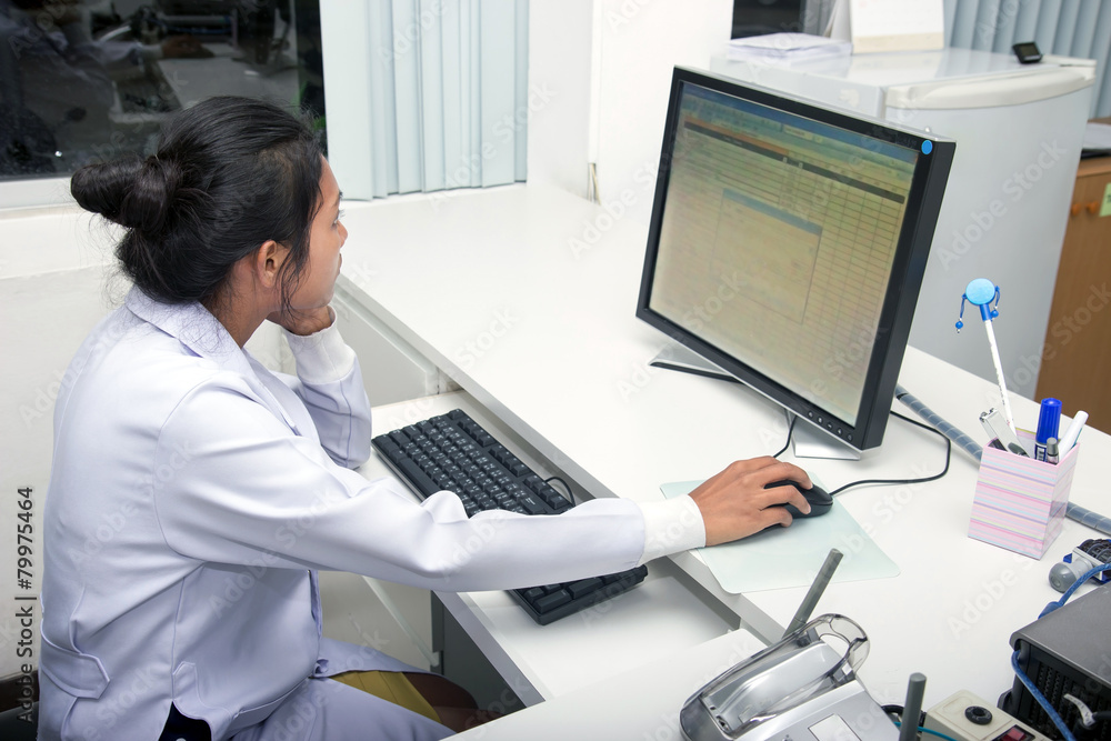 woman doctor working on computer woman doctor working on computer