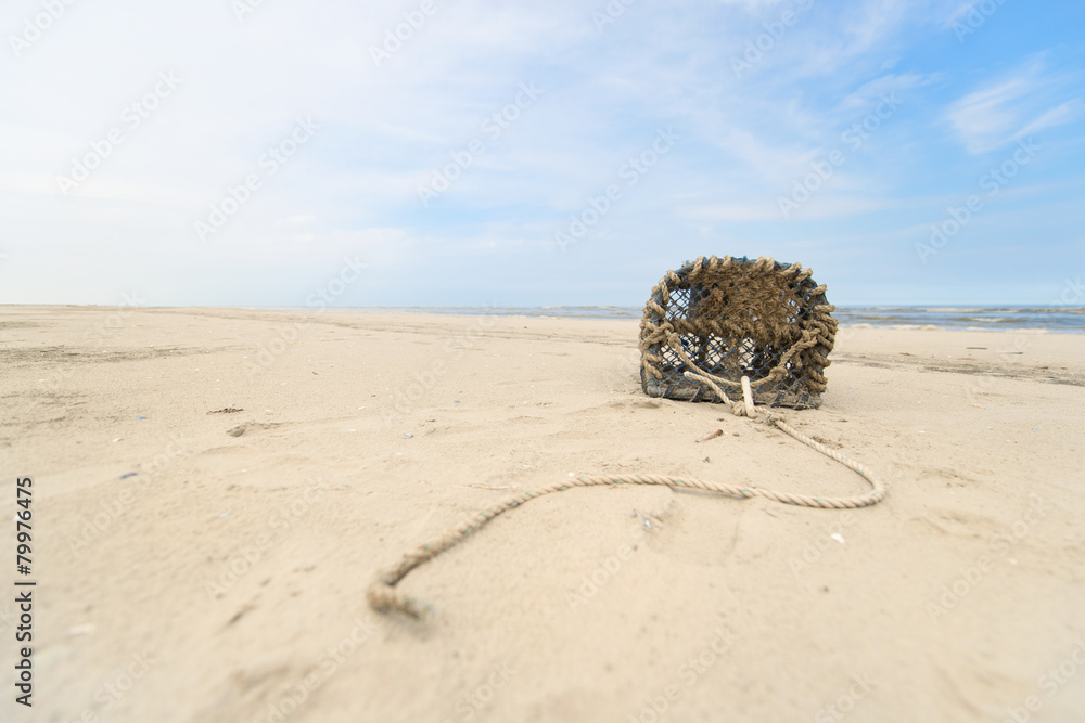 Obraz premium Lobster trap at North sea coast