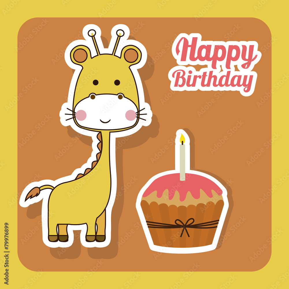 Naklejka premium Happy birthday design