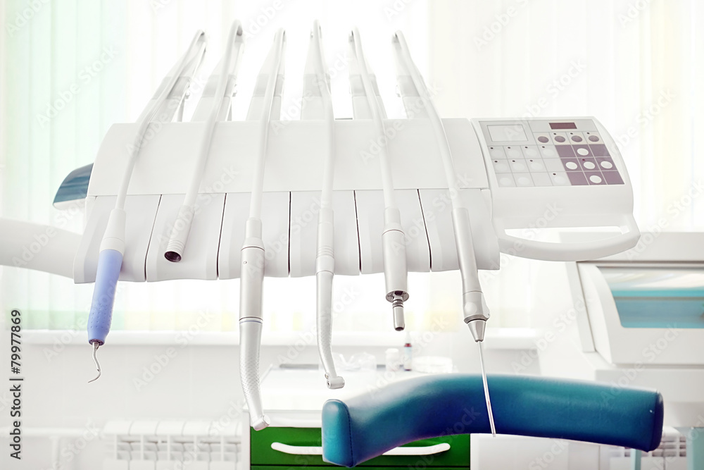 The image of a dental drilling machine The image of a dental drilling machine