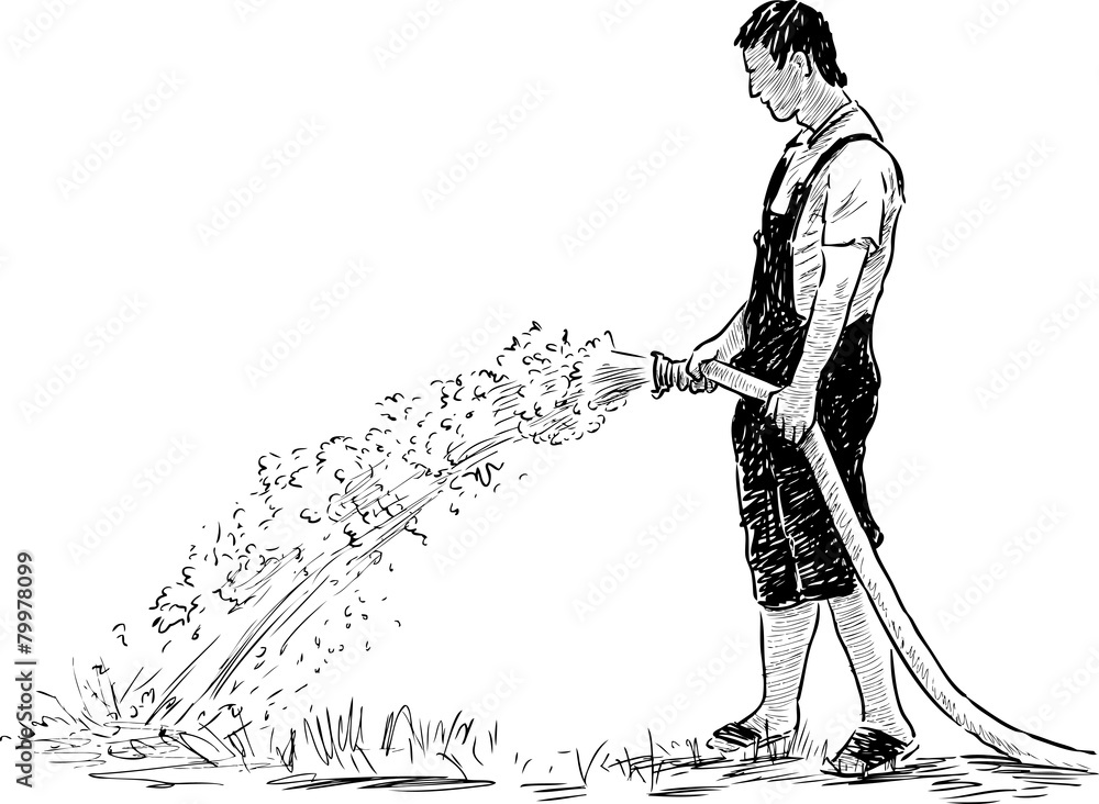 Naklejka premium gardener