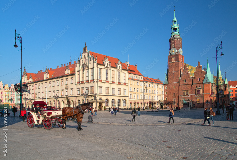 Fototapeta premium Wrocław Stare Miasto w pogodny dzień