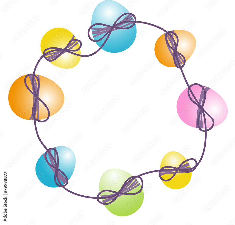 Circular Easter Egg Frame Circular Easter Egg Frame