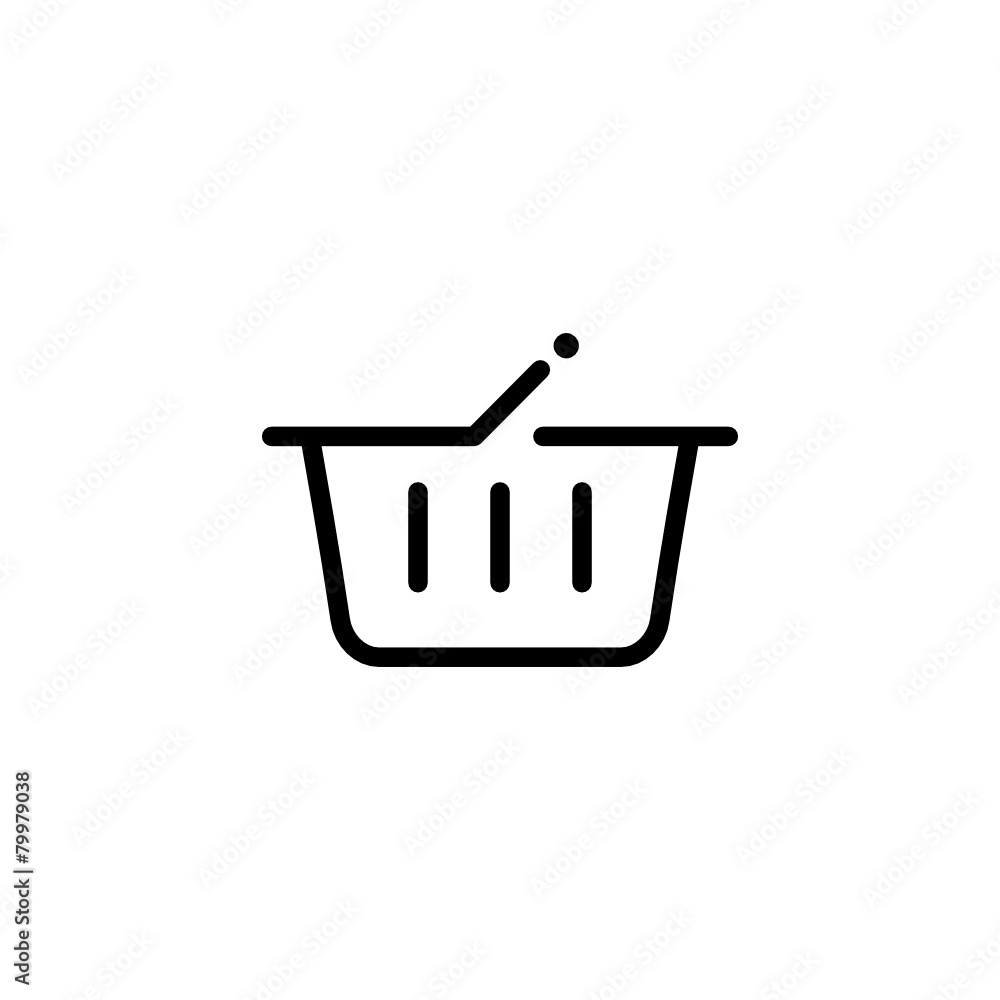 Shopping Basket - Trendy Thin Line Icon Shopping Basket - Trendy Thin Line Icon