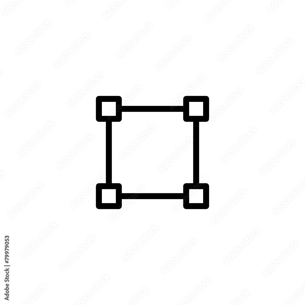 Bounding Box - Trendy Thin Line Icon Bounding Box - Trendy Thin Line Icon