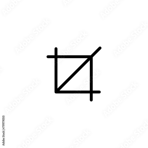 Crop Tool - Trendy Thin Line Icon