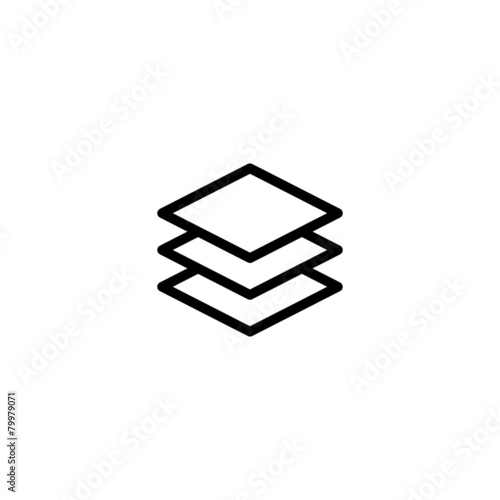 Layers - Trendy Thin Line Icon