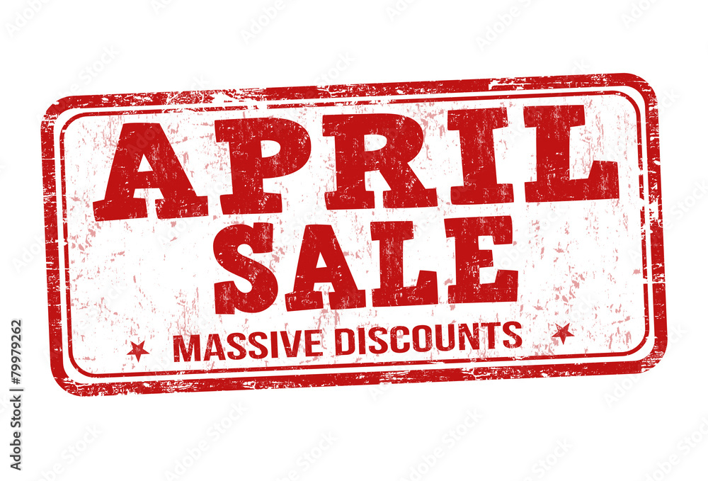 April sale stamp