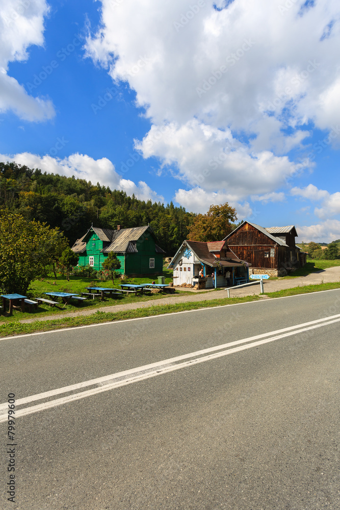 Road from Ojcow to Skala in summer landscape of Poland Road from Ojcow to Skala in summer landscape of Poland