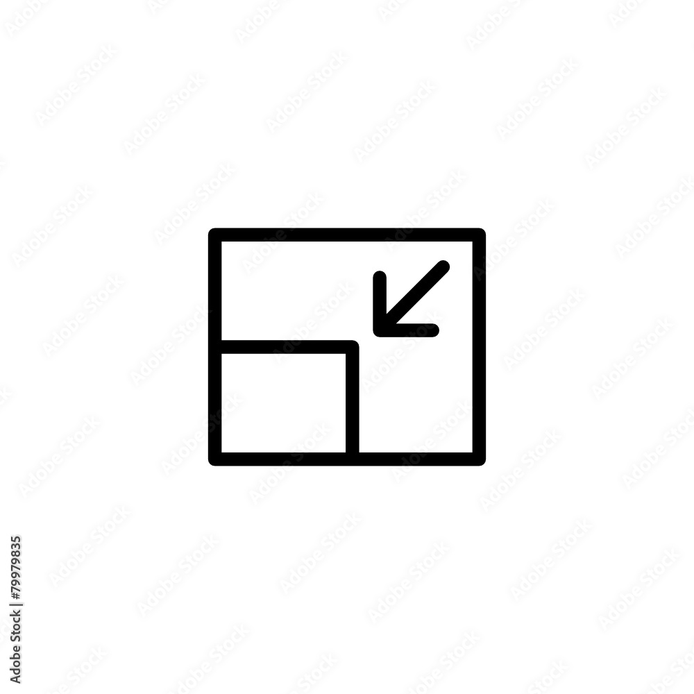 Screen Restore - Trendy Thin Line Icon Screen Restore - Trendy Thin Line Icon
