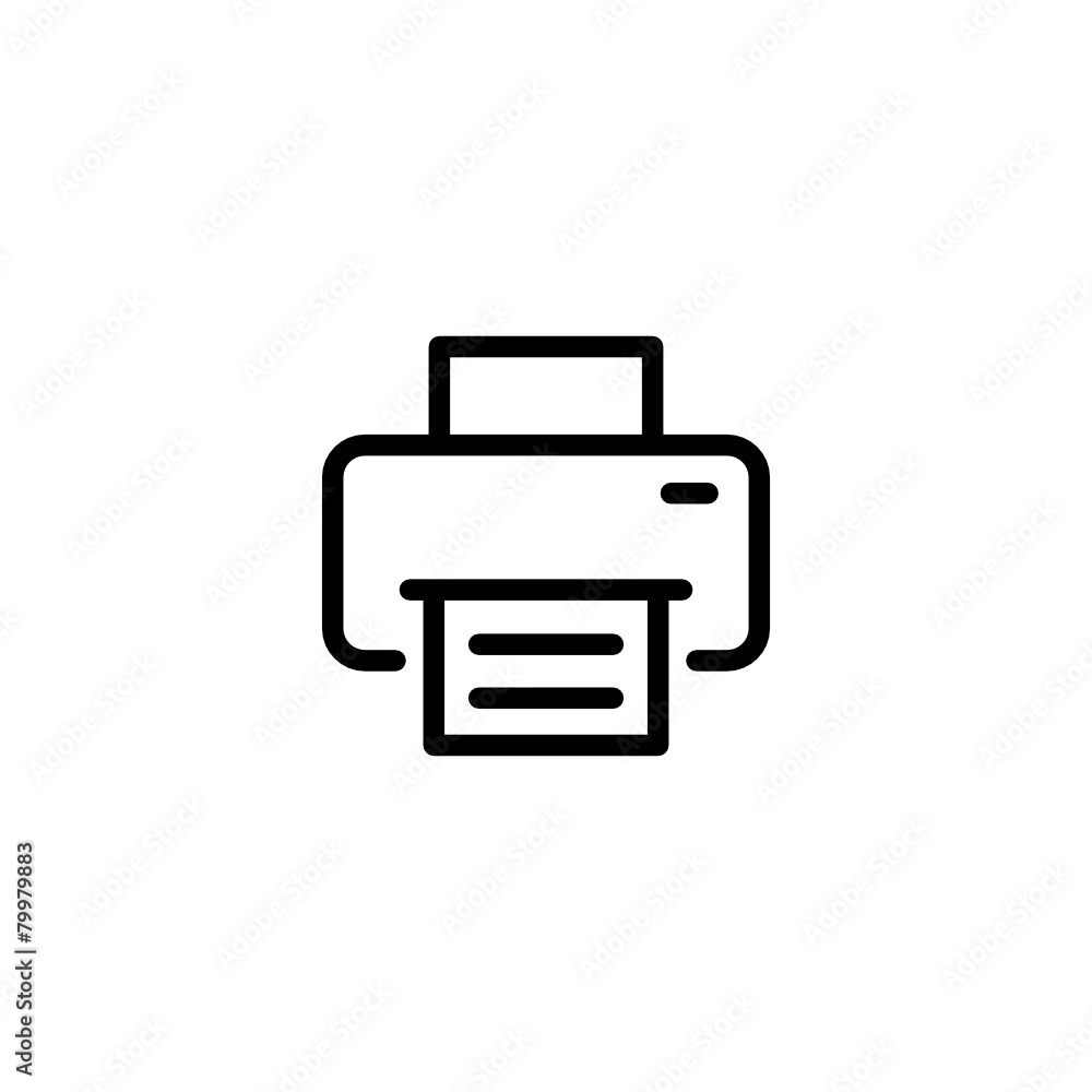 Printer - Trendy Thin Line Icon Printer - Trendy Thin Line Icon