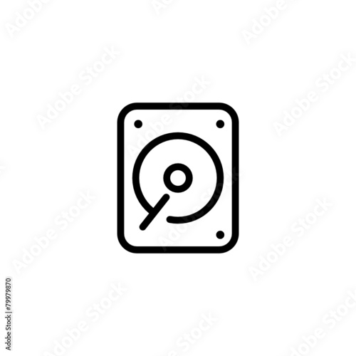 Harddisk - Trendy Thin Line Icon