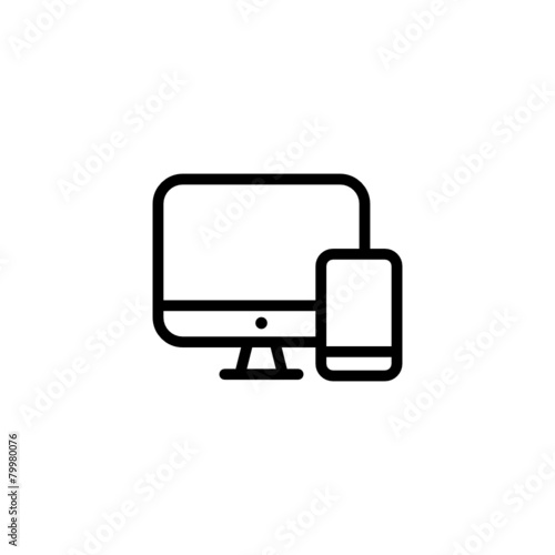 Responsive Design - Trendy Thin Line Icon