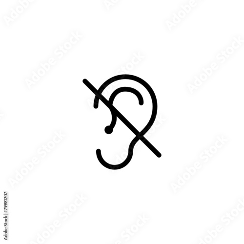 Stop Listening - Trendy Thin Line Icon