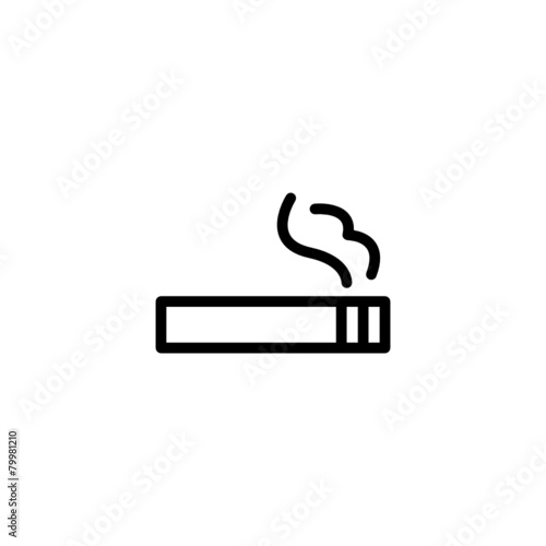 Cigarette - Trendy Thin Line Icon