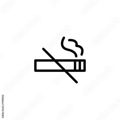No Smoking - Trendy Thin Line Icon